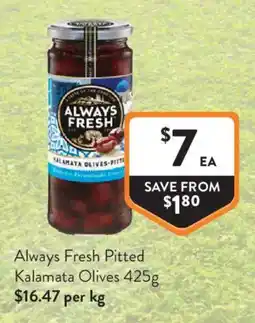 Foodworks Always Fresh Pitted Kalamata Olives offer