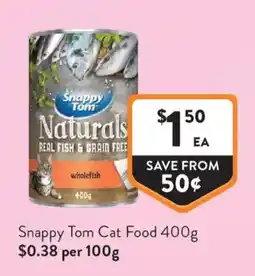 Foodworks Snappy Tom Cat Food offer