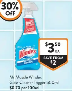 Foodworks Mr Muscle Windex Glass Cleaner Trigger offer