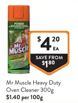 Foodworks Mr Muscle Heavy Duty Oven Cleaner offer
