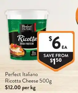 Foodworks Perfect Italiano Ricotta Cheese offer