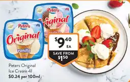 Foodworks Peters Original Ice Cream offer