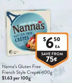 Foodworks Nanna's Gluten Free French Style Crepes offer