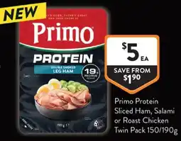 Foodworks Primo Protein Sliced Ham, Salami or Roast Chicken offer