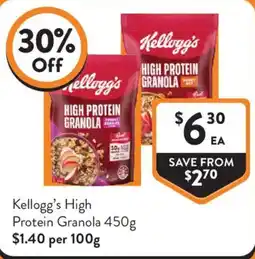 Foodworks Kellogg's High Protein Granola offer