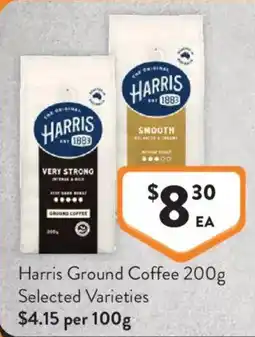 Foodworks Harris Ground Coffee Selected Varieties offer