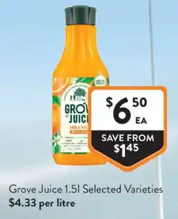 Foodworks Grove Juice offer