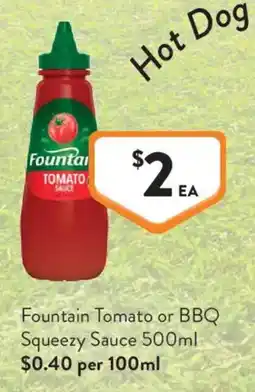 Foodworks Fountain Tomato Sauce offer