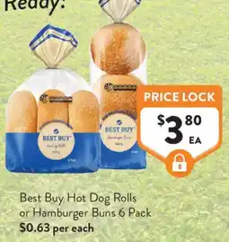 Foodworks Best Buy Hot Dog Rolls or Hamburger Buns offer