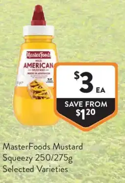 Foodworks MasterFoods Mustard Squeezy offer