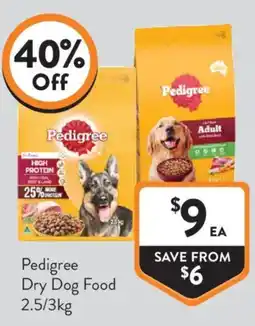 Foodworks Pedigree Dry Dog Food offer