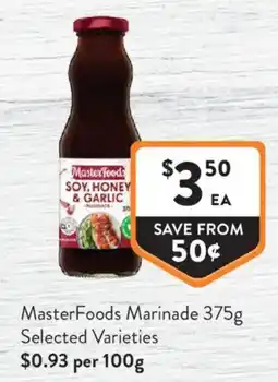 Foodworks MasterFoods Marinade offer