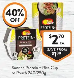 Foodworks Sunrice Protein + Rice Cup offer