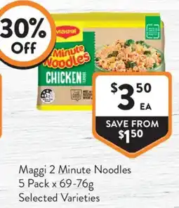 Foodworks Maggi 2 Minute Noodles offer