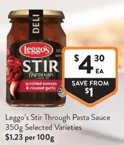 Foodworks Leggo's Stir Through Pasta Sauce offer