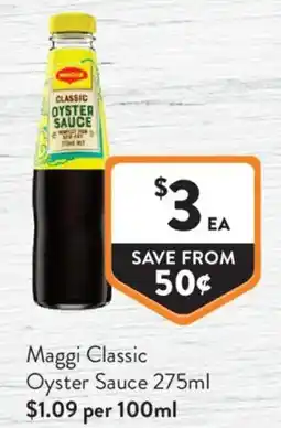 Foodworks Maggi Classic Oyster Sauce offer