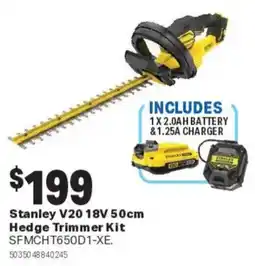 Mitre 10 Stanley V20 18V 50cm Hedge Trimmer Kit offer