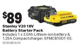 Mitre 10 Stanley V20 18V Battery Starter Pack offer