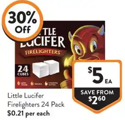 Foodworks Little Lucifer Firelighters offer