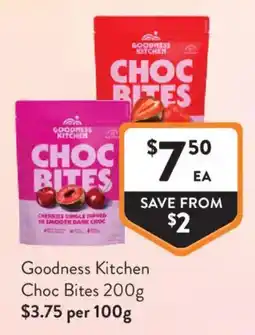 Foodworks Goodness Kitchen Choc Bites offer