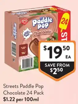 Foodworks Streets Paddle Pop Chocolate offer