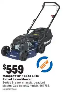 Mitre 10 Masport 18" 166cc Elite Petrol Lawn Mower offer