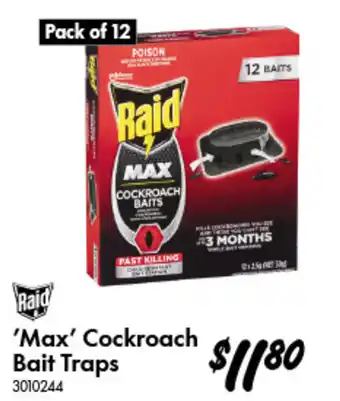 Raid 'Max' Cockroach Bait Traps
