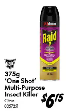 Bunnings Raid 'One Shot' Multi-Purpose Insect Killer offer
