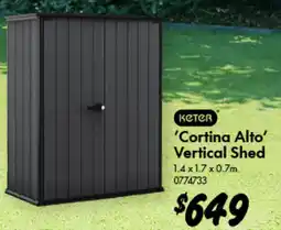 Bunnings Keter 'Cortina Alto' Vertical Shed offer