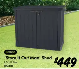 Bunnings Keter 'Store It Out Max' Shed offer