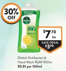 Foodworks Dettol Antibacterial Hand Wash Refill offer