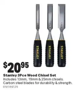 Mitre 10 Stanley 3Pce Wood Chisel Set offer