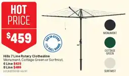 Mitre 10 Hills 7 Line Rotary Clothesline offer