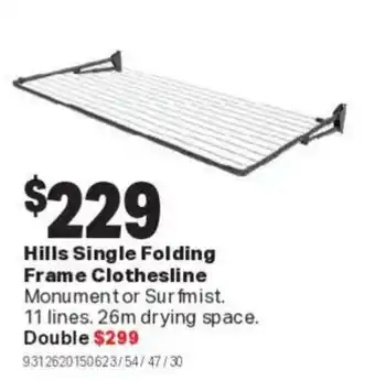 Hills Single Folding Frame Clothesline