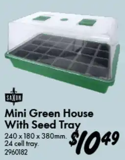 Bunnings Saxon Mini Green House With Seed Tray offer