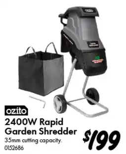 Bunnings Ozito 2400W Rapid Garden Shredder offer