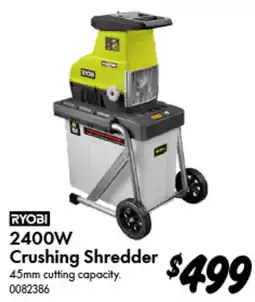Bunnings Ryobi 2400W Crushing Shredder offer