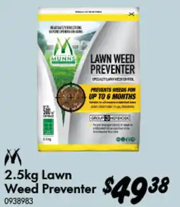 Bunnings Munns Lawn Weed Preventer offer