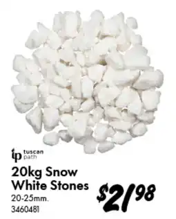 Bunnings Tuscan Path 20kg Snow White Stones offer