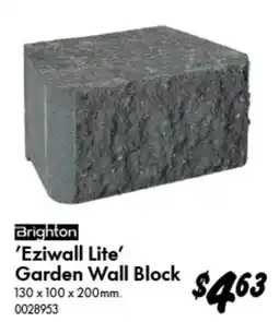 Bunnings Brighton 'Eziwall Lite' Garden Wall Block offer
