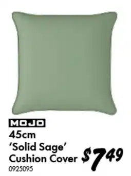 Bunnings Mojo 'Solid Sage' Cushion Cover offer