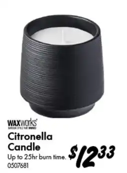 Bunnings Waxworks Citronella Candle offer
