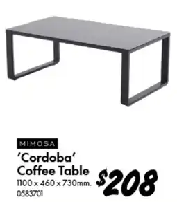 Bunnings Mimosa 'Cordoba' Coffee Table offer