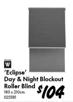 Bunnings Eclipse Day & Night Blockout Roller Blind offer