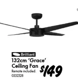 Bunnings Brilliant 132cm 'Grace' Ceiling Fan offer