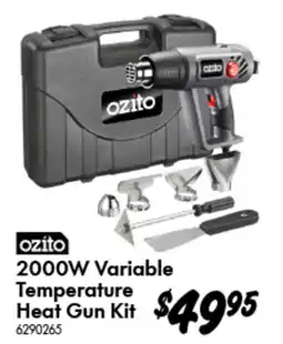 Bunnings ozito 2000W Variable Temperature Heat Gun Kit offer