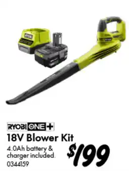 Bunnings Ryobi One+ 18V Blower Kit offer