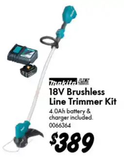 Bunnings Makita 18V Brushless Line Trimmer Kit offer