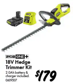 Bunnings Ryobi One+ 18V Hedge Trimmer Kit offer