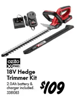 Bunnings Ozito XpXc 18V Hedge Trimmer Kit offer